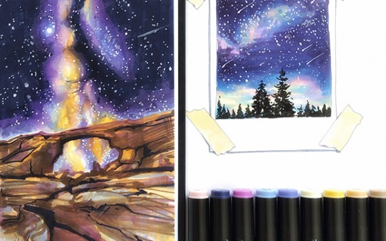 Instagram Онлайн эфир - Рисуем Звездное Небо