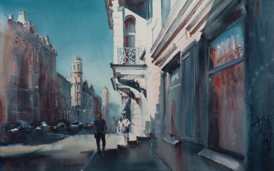 Белый цвет в акварели