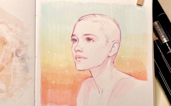 Заливка фона маркерами