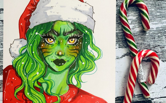 Как нарисовать Гринча? Пошаговый урок