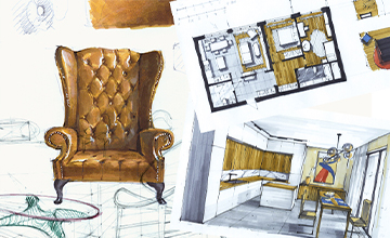 Интерьерный скетчинг