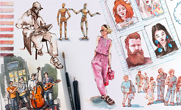 СКЕТЧИНГ ЛЮДЕЙ