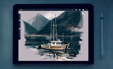 Курс Procreate, цифровой скетчинг на iPad. Пейзажи. 