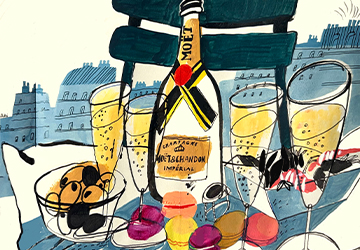 Натюрморт с шампанским. Часть 2 (тени и детали)