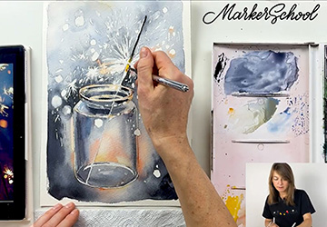 Бенгальский огонь. Техника многослойной акварели