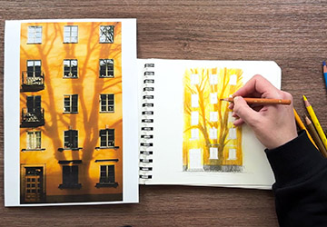 Основной тон фасада и тень