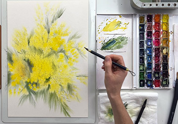 Мимоза. Подложка