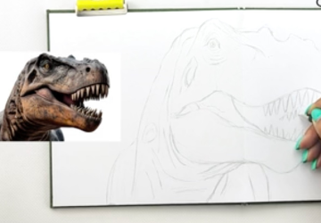 Рисуем тиранозавра. Построение