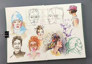 Два профиля: цветная графика