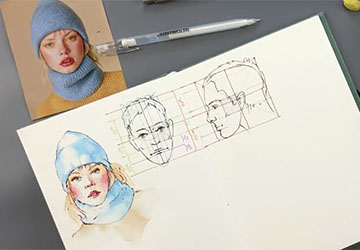 Девушка в голубой шапке