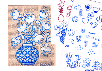 Играем, как художники: раз ромашка, два ромашка…