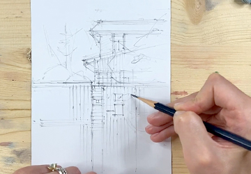 "Зелёный" сюжет. Линейный рисунок