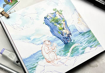 Океан и обезьяна. Горы, скалы и обезьяна