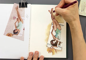 Девушка на полотенце