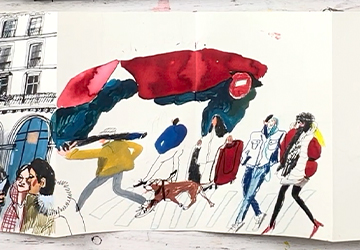 Персонажи у кафе. Часть 2 (прорисовка персонажей)