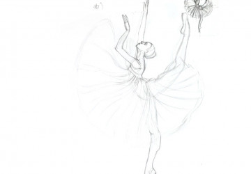 Балерина. Часть 1. Рисуем человека.