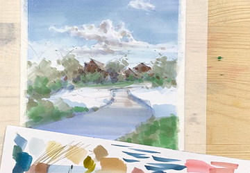 Эпизод с закатной дорогой. Работать с подложками