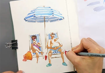 Пара в шезлонгах. Часть 2