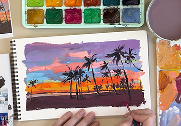 Закат на тропическом острове