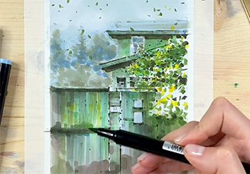 "Зелёный" сюжет. Работа с деревянной текстурой