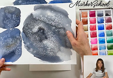 Леденец. Акварельные эффекты