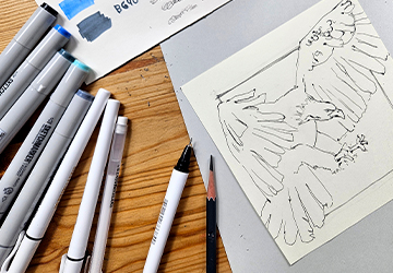 Белоголовый орлан. Построение