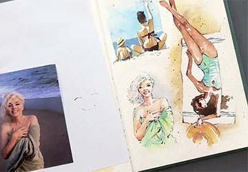 Зарисовка Мэрилин Монро