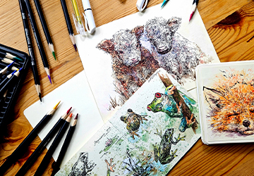 Цветной карандаш в графике и в смешанных техниках