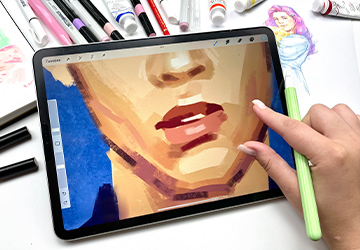 Работа от пятна. Мужской портрет с усилением эмоций