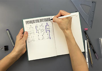 Схемы пропорций взрослого человека