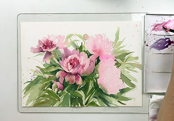 Пионы. Рисуем цветы