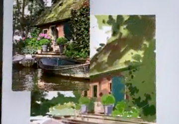 Сюжет с лодками. Виды зелени. Тени