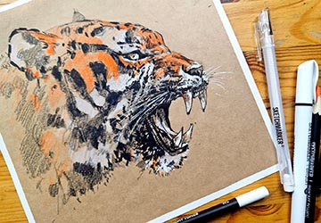 Тигр. Финальная проработка и фактуры