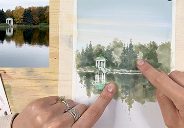 Отражения осеннего парка. И снова о подложках