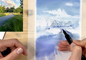 Эпизод с закатной дорогой. Создание прохладной подложки-фильтра