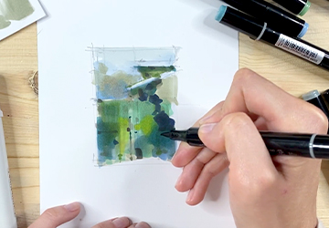 "Зелёный" сюжет. Композиция, палитра и эскиз