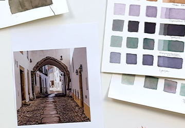 Ворота и улица в Марвау. Контрасты в ближних и дальних объектах