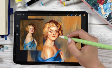 Портрет девушки. Стилизация масляной живописи в digital