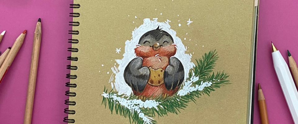 СНЕГИРЬ С ПЕЧЕНЬКОЙ