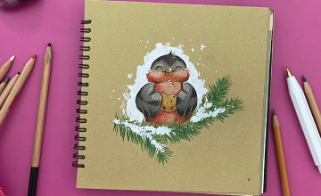 СНЕГИРЬ С ПЕЧЕНЬКОЙ