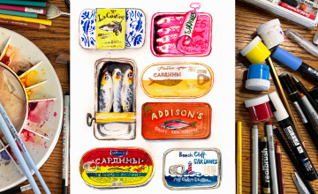 Сардины — стильный арт в банке