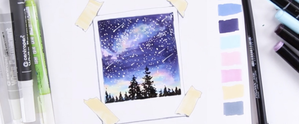 Рисуем ночное небо