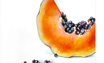 ВКУСНАЯ ПАПАЙЯ маркерами